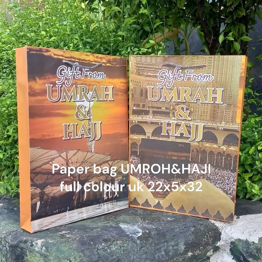 Paper bag UMROH&HAJI full colour uk 22x5x32 (isi 12pcs)