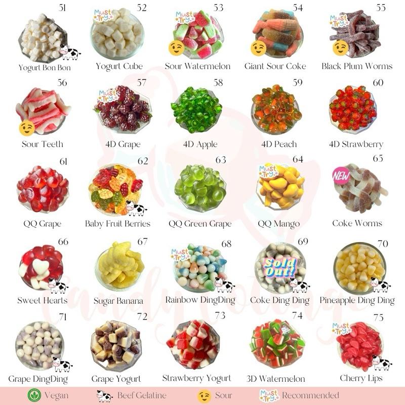 Candy Cottage 550G/1.1KG  Gummy Bottle - MIX AND MATCH ASSORTED GUMMY SOUR GUMMY AND CANDY BIRTHDAY GIFT DOOR GIFT Fruity Bottle Vegan Gummy CHRISTMAS GIFT CHINESE NEW YEAR SNACK