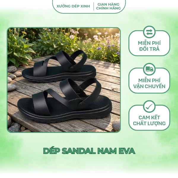 Tăng 1size Dép xăng-đan nam quai hậu chất eva êm nhẹ trẻ trung năng động cho phái mạnh