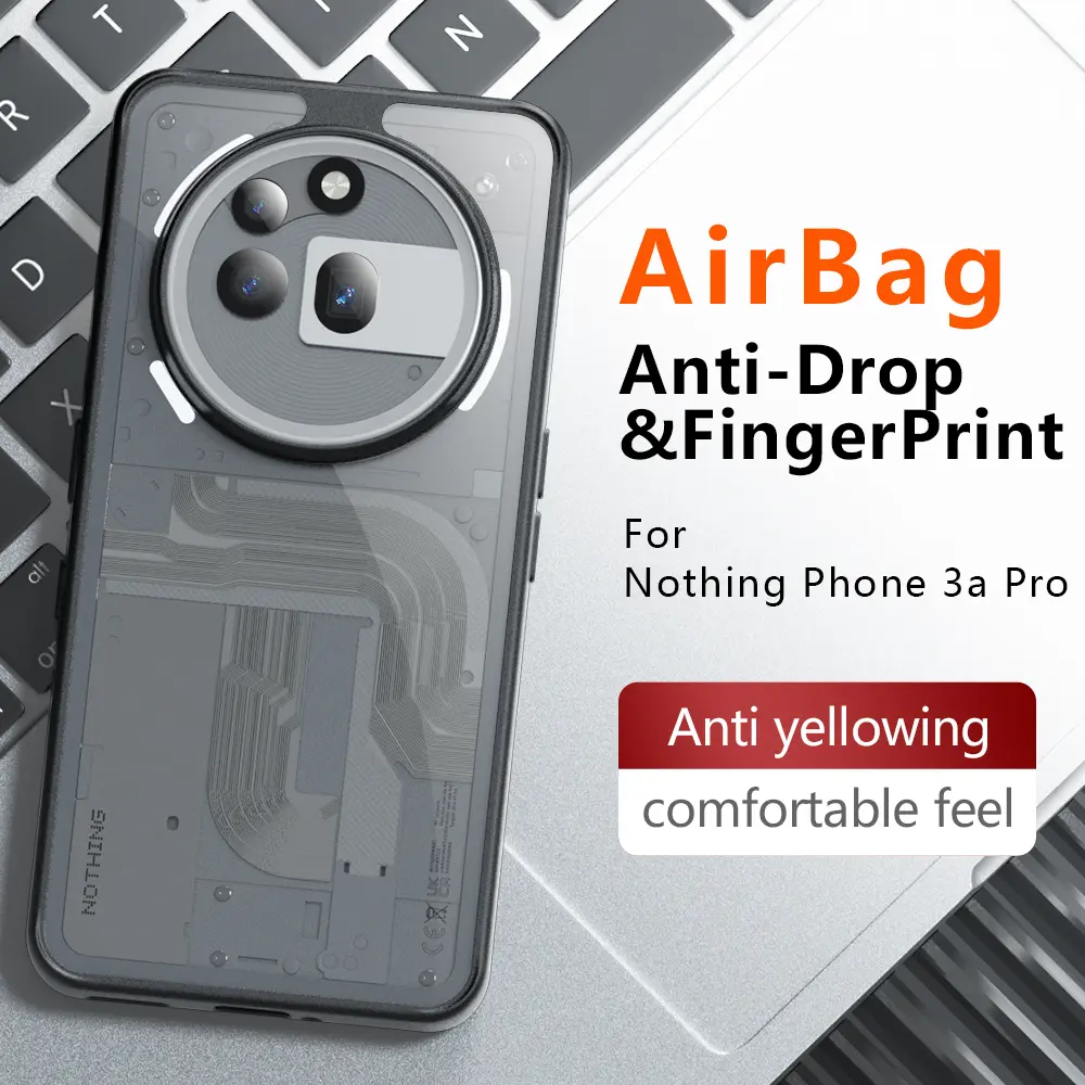 Nothing 3A Pro Phone Casing matte skin feels four corners of the anti-fall airbag are transparent Black softcase back shell case mobile cover