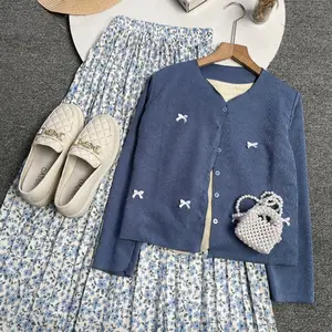 Vienetta.id-ONESET SETELAN WANITA KEKINIAN BAJU ROK PANJANG WANITA REMAJA KEKINIAN ATASAN CARDI CROP PITA ROK PLISKET FLORAL PREMIUM FIT TO XL OUTFIT HEALING OUTFIT NGEDATE STUDYTOUR NONGKI KEKINIAN SIMPLE KOREAN STYLE FASHION KEKINIAN 2026 Regular