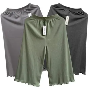 KULOT PENDEK 7/8 WANITA PINGGANG FULL KARET +CELANA PENDEK 7/8 RIB PREMIUM celana  Santai Dewasa