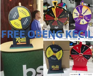 Roda Undian Roda Keberuntungan Wheels of fortune Spin wheel Spin and win untuk di meja ( harga sudah termasuk cetak) Hadiah
