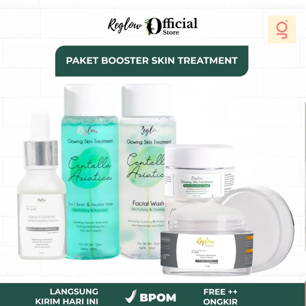 [Bisa COD] Reglow glow skin treatment Skincare Original Glowing Whitening Beauty Series