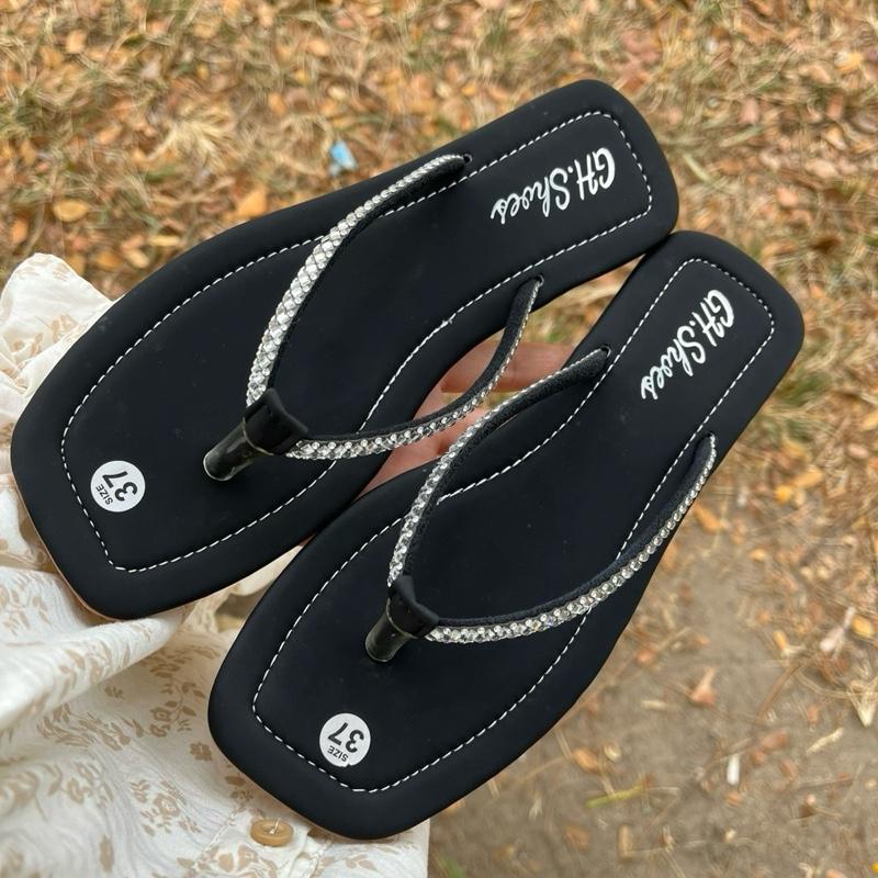 GH.shoes -Dép Kẹp Dây Đá  Sang Chảnh , Đế chống trơn trượt( 5 màu) 5