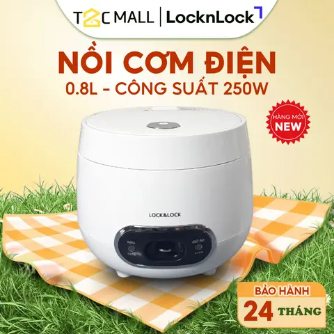 Nồi Cơm Điện LocknLock Dung Tích 0.8L Công Suất 250W Màu Trắng Cao Cấp Chính Hãng EJR426WHT - T2CMall