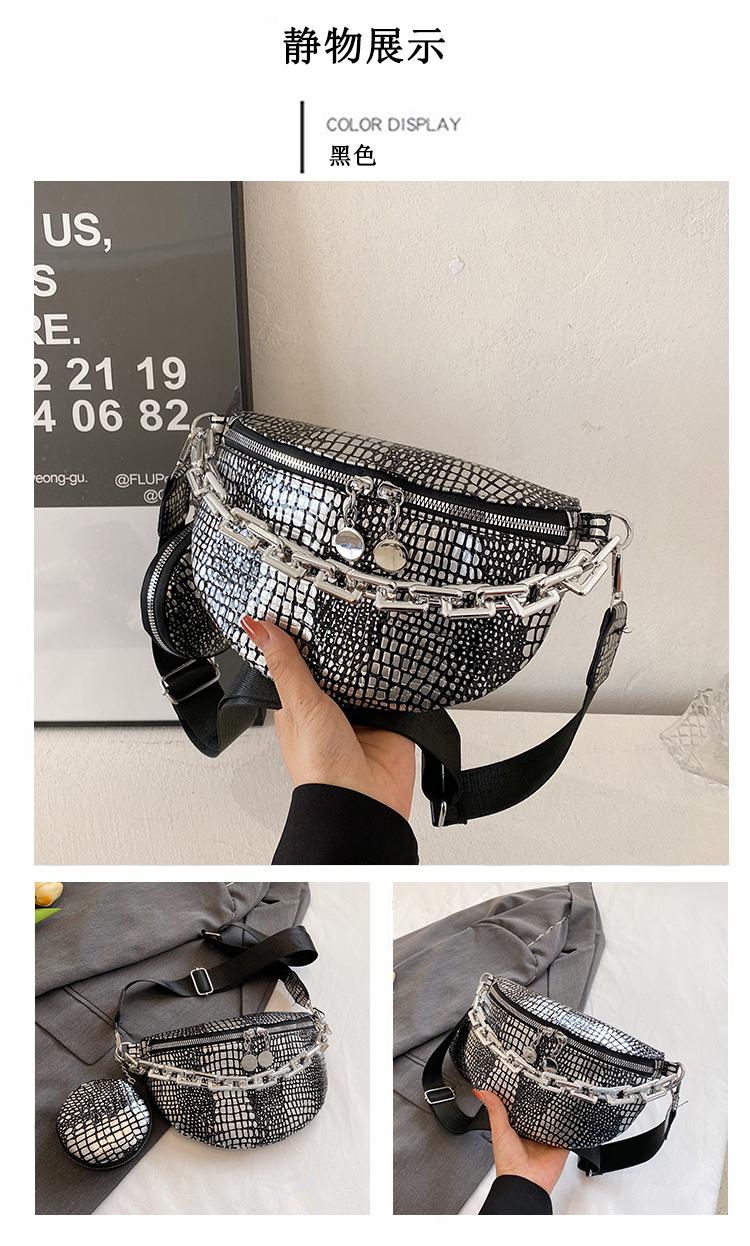 Product Introduction of Crocodile Women Chest Bag High Quality PU Leather Crossbody Bags For Girls Luxury Decoration Female Shoulder Bags 12