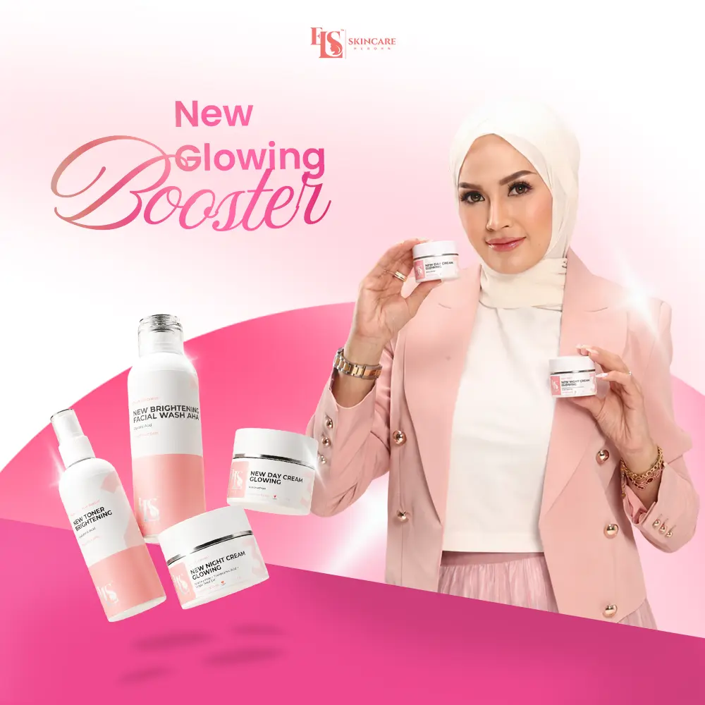 NEW GLOWING BOOSTER LS SKINCARE BRIGHTENING MENCERAHKAN WAJAH (ELSTM) Facial Pencerah BPOM Hitam Perawatan