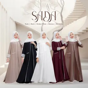 Sada Kids Abaya Anak Remaja Muslim Usia Tanggung 8-15 Tahun Gamis Lebaran anak crinkle Mix tile Baju ngaji anak perempuan simple