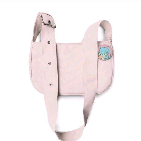 Slingbag Canvas Wanita FDF Slempang Bahu Cremy - Selempang Kanvas 4