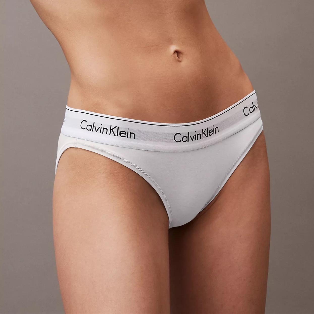 Celana dalam wanita Calvin Klein asli model segitiga katun murni antibakteri bernapas bikini-paket 3 pcs