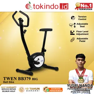 Sepeda Statis Twen BB379BIG Belt Bike New Arrival Alat Fitness - Monitor Time,Speed,Distance,Calories