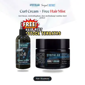 Synthlab Curly Cream + Hair Mist – Krim Rambut Keriting & Ikal Elastis Curl Defining Hair Styling