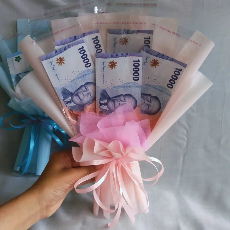 Buket Uang Kosongan 5 Lembar, 3 Lembar untuk Hadiah Wisuda dan Acara Lainnya 3