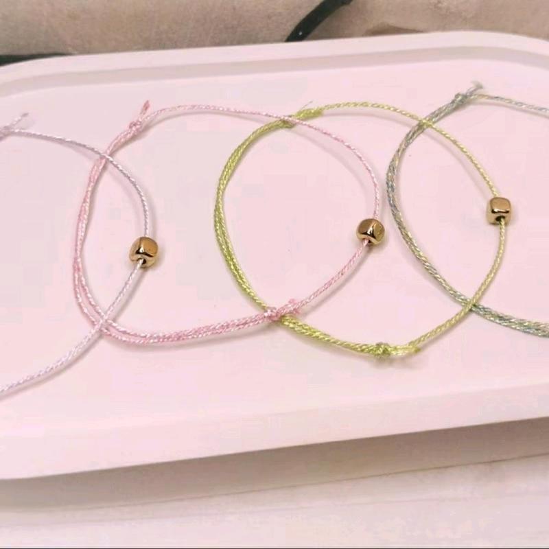 Gelang Tali Kilap kecil lucu imut harum dan mempesona (charm kubus) Elegan 0
