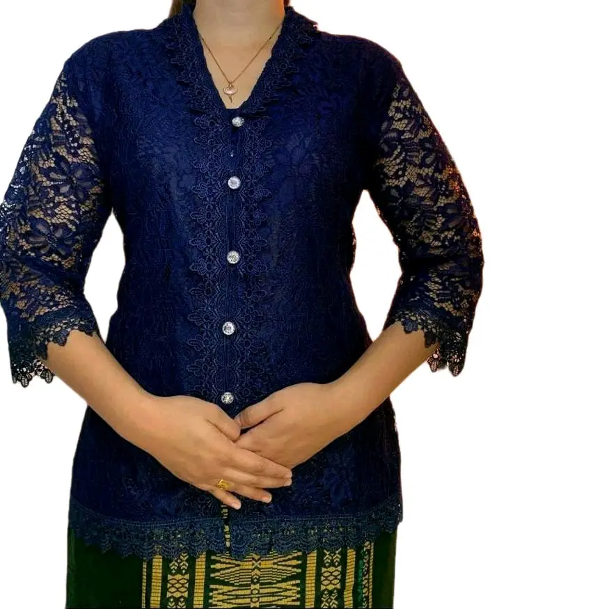 ST Atasan Wanita Semi Brokat Terbaru Blus Wanita kekinian Kebaya wanita model kartini Pakai Furing Nyaman Dan Adem Bahan yang Top.