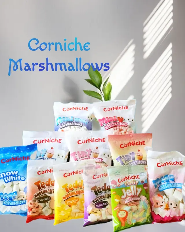Snack Import I Corniche Marshmallows Mega Tiny Mini Teddy Fluffy Jelly Fruit ( DS Bgr ) 0