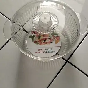 GiantMeng - Mangkok Plastik Aesthetic 450ml/600ml + Tutup | Salad Buah Sup Sayur