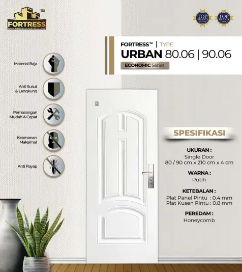 PINTU FORTRESS TYPE URBAN 80 90 PUTIH - JABODETABEK 4