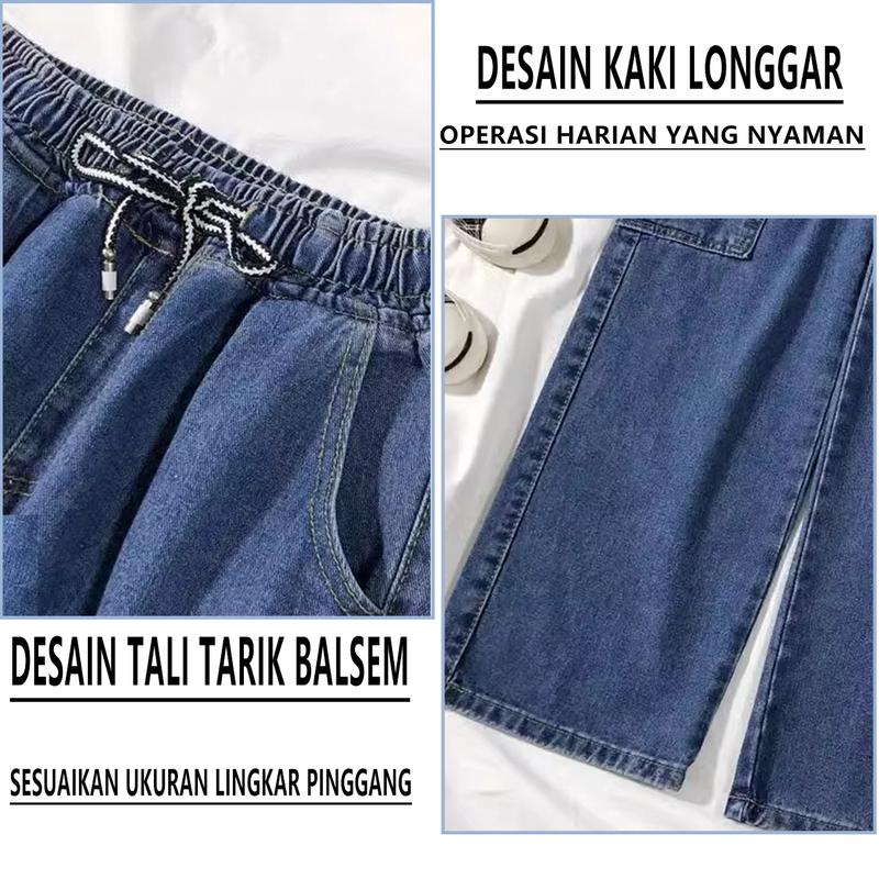 Product Introduction of celana jeans cowok street wear outfit baggy pants celana panjang pria dewasa denim berdiri celana cargo pria panjang Celana Panjang Unisex 3