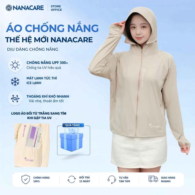 Áo Chống Nắng Chất Su Lạnh mát lạnh Nam Nữ 6D Hàn, UPF300 +, Chống UV Bảng Màu Pastel