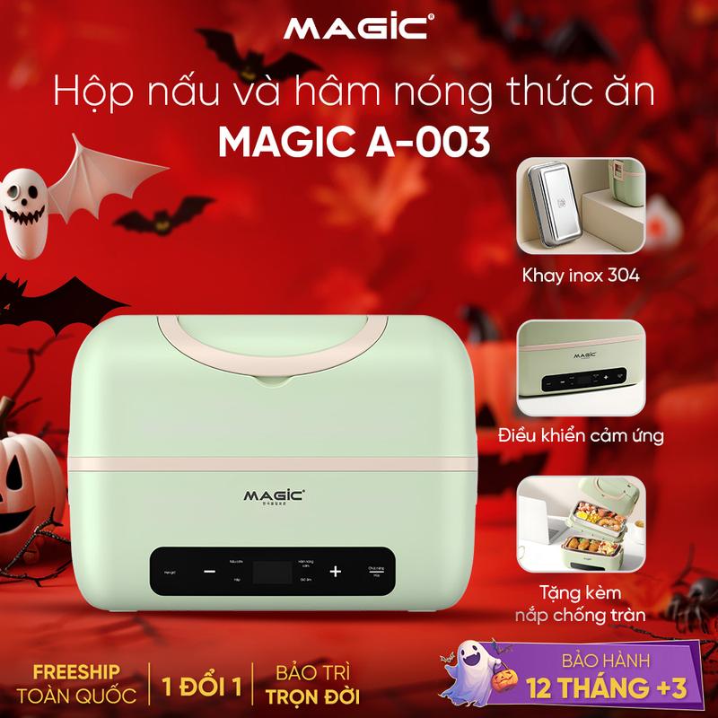 Hộp Hâm Nấu Cơm Cắm Điện Magic A-003, 2 Ngăn Inox 304, Làm Nóng Nhanh 250W, Bảo Hành 12 Tháng