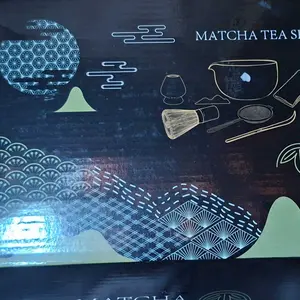 7Pcs Alat Matcha Making Set Matcha Bowl Keramik / Pengaduk Matcha Bambu / Sendok / Matcha Whisk Stand Holder / Saringan / Kain Lengkap Pengaduk Matcha Bambu Hadiah Tradisional Matcha Jepang