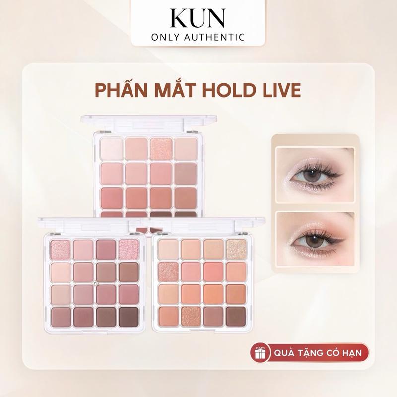  Bảng mắt 16 ô Holdlive đủ tone màu chất phấn mịn lên màu chuẩn - Nữ Women Mỹ Phẩm Trang Điểm Cosmetic phấn  mắt  nội  địa  trung 