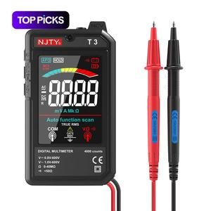 NJTY T3 スマートデジタルマルチメータ、オートレンジマルチメータ、電圧・抵抗を測定するマルチメータ、ライブワイヤー認識機能付き充電式マルチメータ