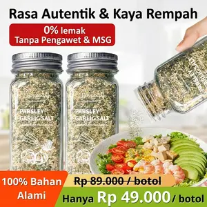 Parsley Garlic Salt Bumbu Tabur Bawang Putih - Rendah Sodium, Praktis & Sehat (0% Lemak, Tanpa MSG)