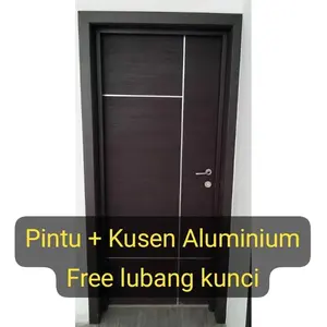 Berkualitas ready pintu kamar dan kusen aluminium gratis lapis samping dan lubang kunci | pintu minimalis hmr MURAH