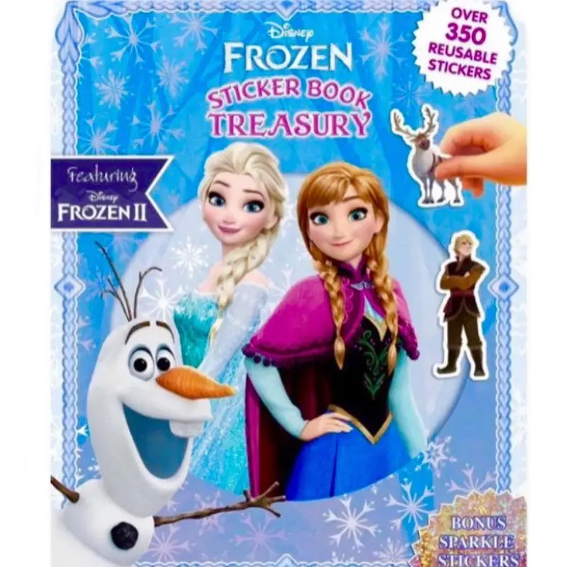 Sticker Book Treasury (96 pages +350 reusable stickers) - Paw Patrol / Spidey / Disney Pixar / Barbie / Dinosaurs / Thomas / DC Super Friends / Disney Cars / Gabby Dollhouse