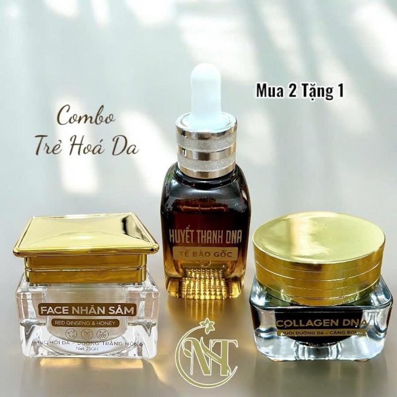 Bộ 3 Face Nhân Sâm 25G + Face Collagen DNA 30G+ Serum 30ML