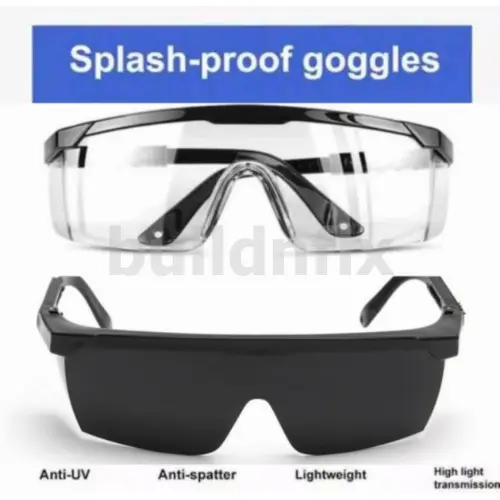 1 DUS (12 PCS) SAFETY GLASSES / KACAMATA PELINDUNG / KACAMATA FASHION BENING DAN HITAM TERAWANG 1