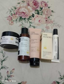 Product Review of The Fenery 5pcs AHA Centella  Toner & Salicylic Acid Cleanser & Niacinamide Brightening Serum & Niacinamide Whitening Sunscreen & Ceramide Cream - Facial Wash Jerawat Ceramide Moisturizer Wajah Niacinamide Brightening Suncreen Serum Toner Wajah Pencerah from P**e W**u 0