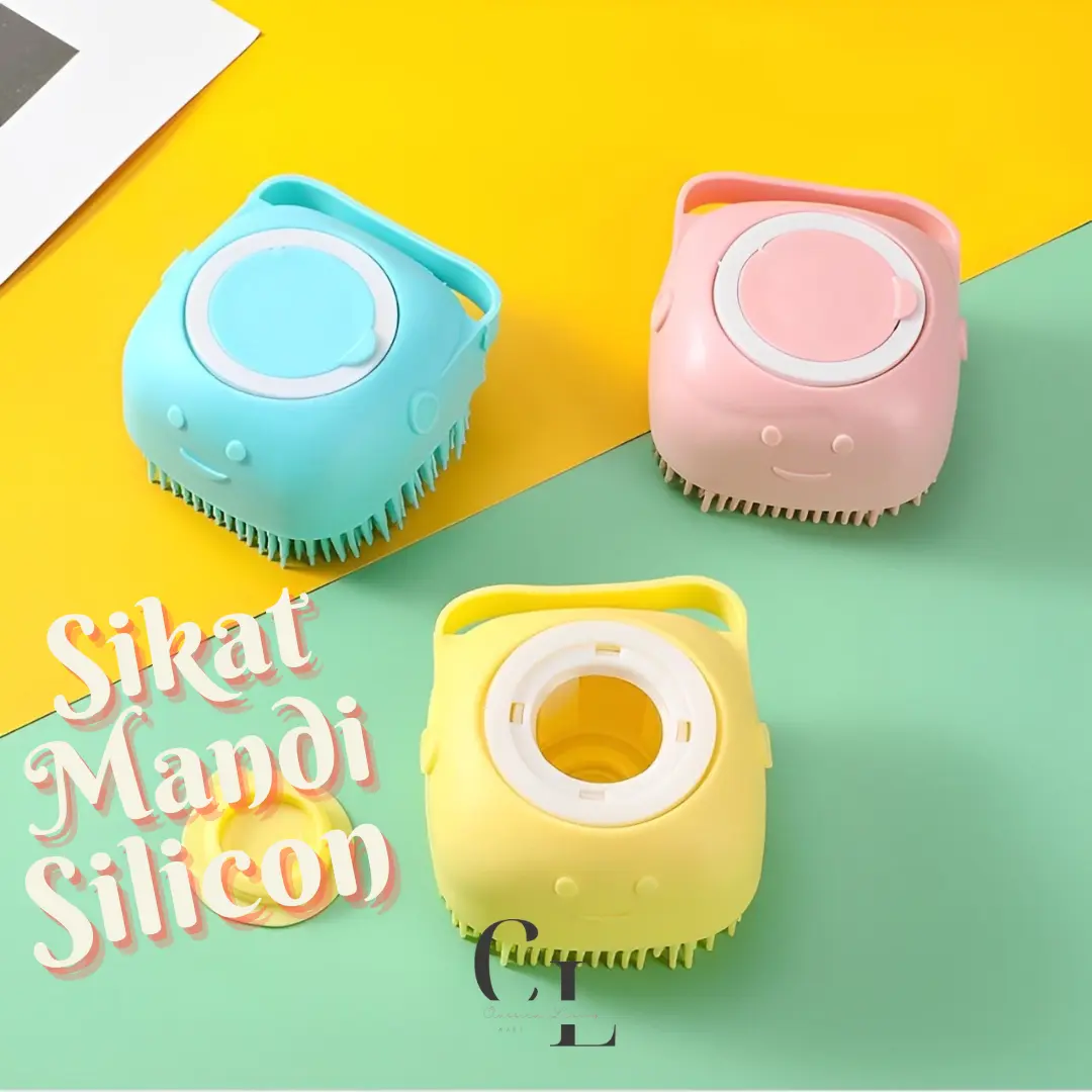 [CLM] Sikat Mandi Silikon Bahan Lembut Dispenser Dapat Diiisi Sabun / Brush Silicon Shower Isi Ulang Bayi Busa Kulit