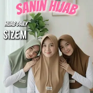 SANIN HIJAB Size M Hijab bergo daily sanin jersey premium size M