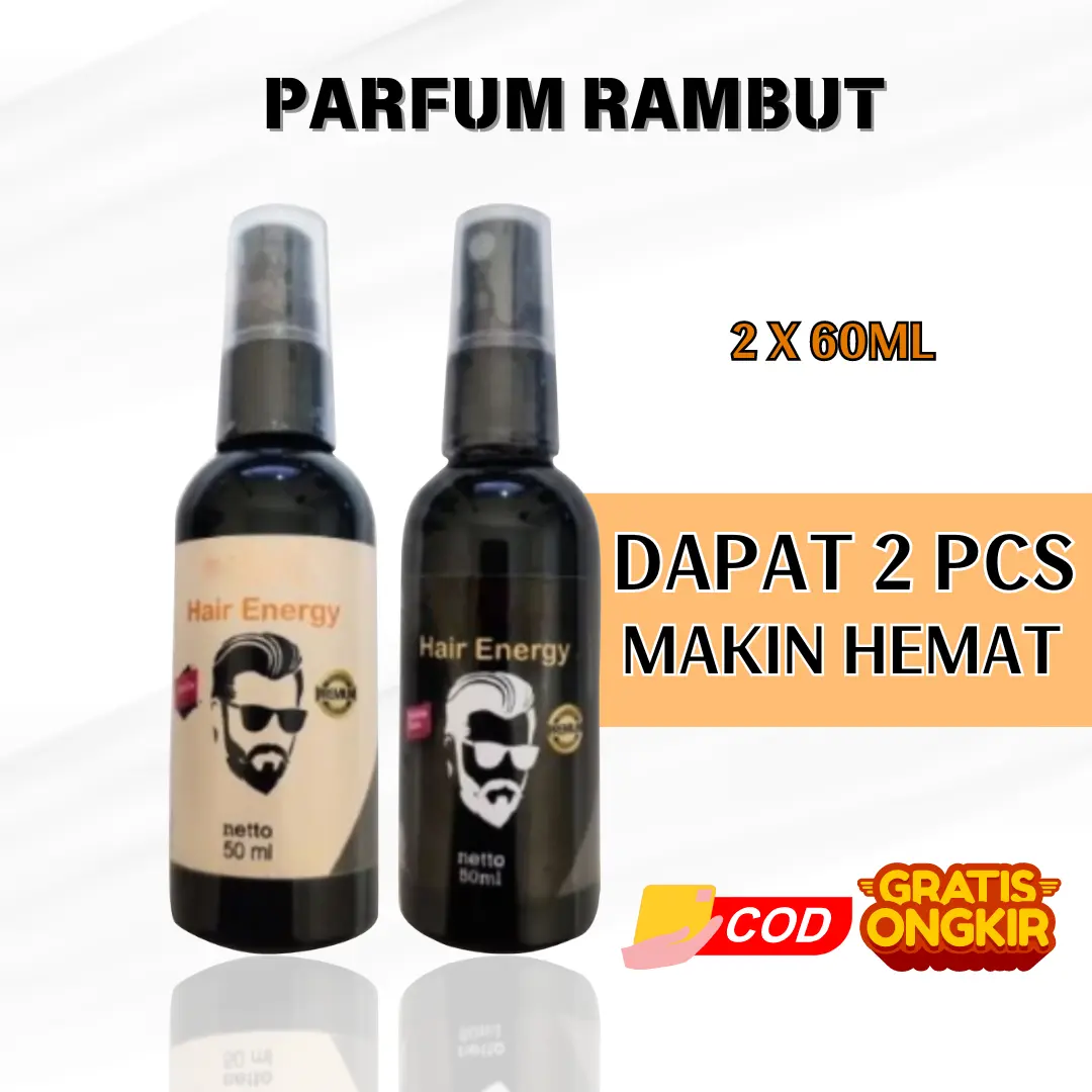 DAPAT 2 PCS Parfum Rambut Hair Energy 60Ml -Perawatan Rambut & Anti Lepek