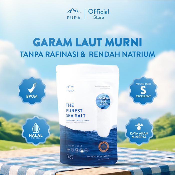 Gambar Pura Sea Salt Coarse (300gr) - Garam Laut Kasar - Organik - Natural - Rendah Natrium - Garam Laut Murni - 1 Kasar dari PURA THE PUREST Kab. Sidoarjo Tokopedia