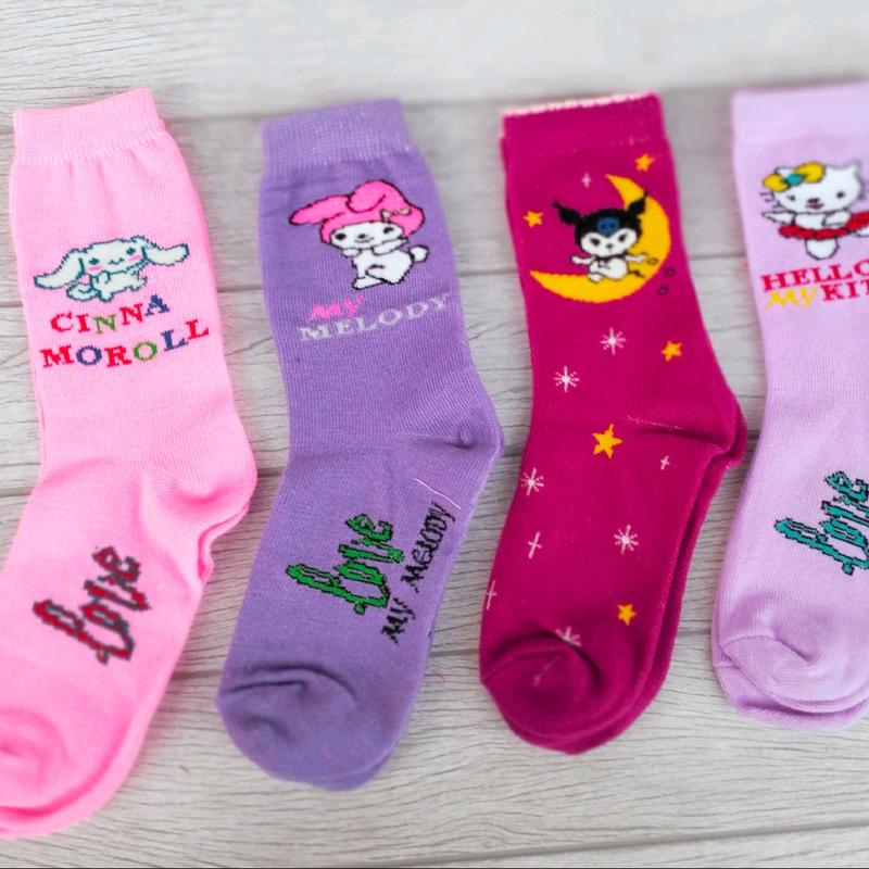 Kaos Kaki Anak Cewek Karakter Lucu Coromi Melody Cinnamorol Hello Kitty - Fashion (3 Pasang) 0