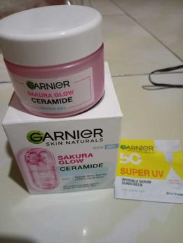 Product Review of GARNIER Water Gel Moisturizer 50ml  - (Pelembap untuk mencerahkan dan melembapkan kulit) - Niacinamide Hyaluron Vitamin C Brightening Skin Barrier - Single from A**i w** 2