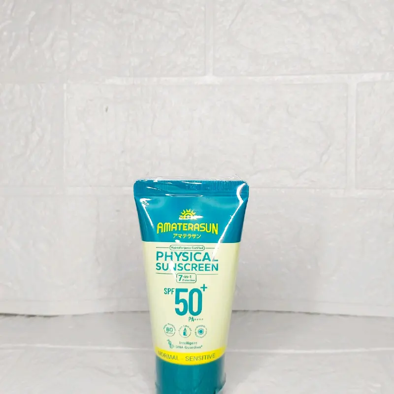 PHYSICAL SUNSCREEN SPF 50+PA++++ AMATERASUN KULIT NORMAL-SENSITIF||SUNSCREEN AMATERASUN 7-IN-1 PROTECTION Waterproof 1