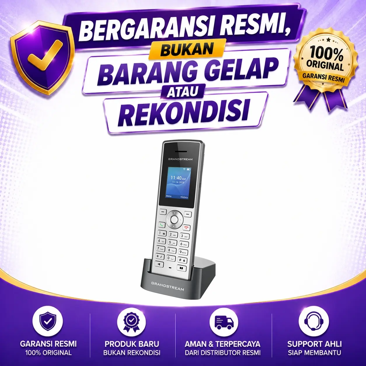 Grandstream WP810 IP Cordless Phone Portable