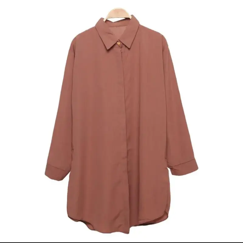 Tunik Wanita Simple Elegan / Tunik Kemeja Crinkle Airflow / Atasan Tunik Kekinian Terbaru Murah 1