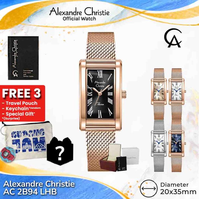 Promo Alexandre Christie Jam Tangan Wanita AC 2B94 LHB Analog Stainless ...