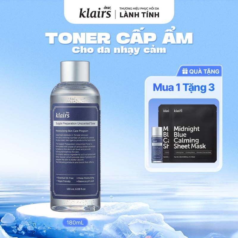 [Độc Quyền] Nước hoa hồng cấp ẩm Dear, Klairs Supple Preparation  Toner 180ml Skincare