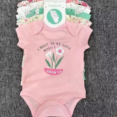 YOURBABYNEEDS Bodysuit Jumper Lengan Pendek Bayi Perempuan dan Bayi Cowok 5in1 Motif Karakter Lucu Berbahan Katun Adem Premium Import Nyaman Digunakan Untuk Bayi Usia Baru Lahir Newborn Sampai 9 Bulan Baru 6