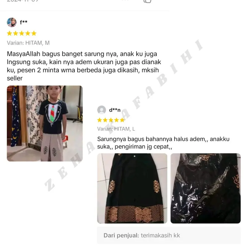 ZEHA - Sarung Instan Anak Laki Laki Usia 2 - 12 Tahun - Setelan Koko  Sarung Instan  Bahan Rayon Katun Poli Karet Pinggang Melingkar Nyaman di pakai 8