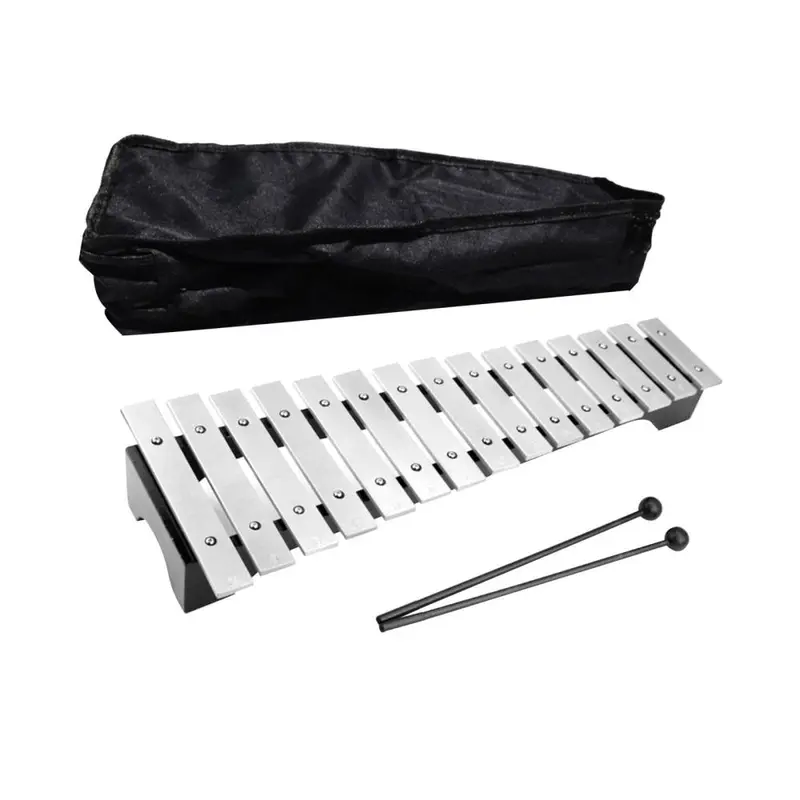 Đồ chơi nhạc cụ gõ, Đàn Xylophone 15 bàn, Đàn gõ gõ Glockenspiel, với túi đựng và dũa móng tay, dành cho trẻ em, Thích hợp cho sân khấu ban nhạc 1