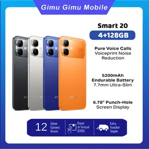 [New Launch] Infinix Smart 20 4/128GB - Up to 8GB Extended RAM - Mediatek Helio G81 - 6.78” - 8MP - 5200 mAh - IP64